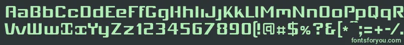 フォントMobio   – 黒い背景に緑の文字