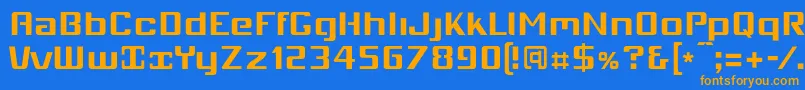 Mobio   Font – Orange Fonts on Blue Background