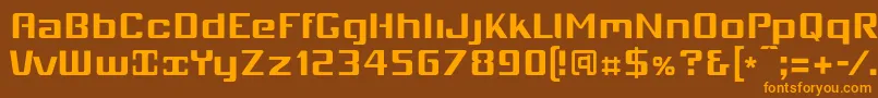 Шрифт Mobio   – оранжевые шрифты на коричневом фоне