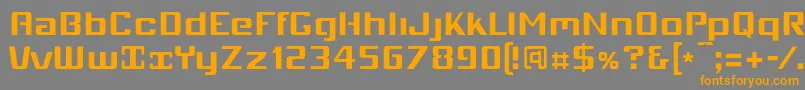 フォントMobio   – オレンジの文字は灰色の背景にあります。