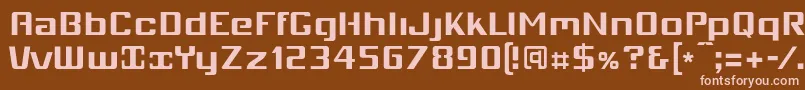 Mobio   Font – Pink Fonts on Brown Background