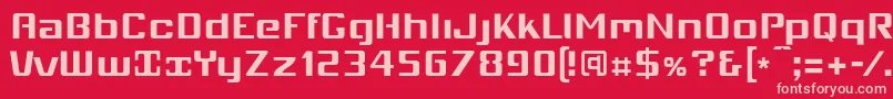 Шрифт Mobio   – розовые шрифты на красном фоне