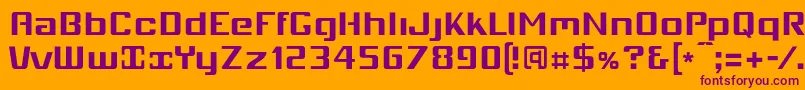 Mobio   Font – Purple Fonts on Orange Background