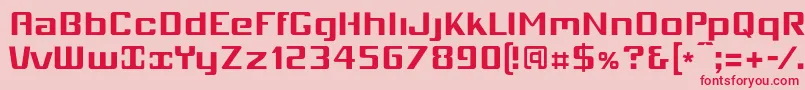 Mobio   Font – Red Fonts on Pink Background