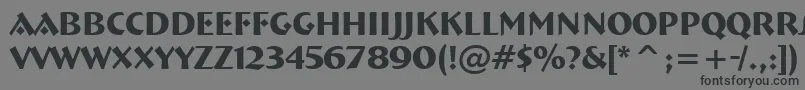 Шрифт BremenBoldBt – чёрные шрифты на сером фоне