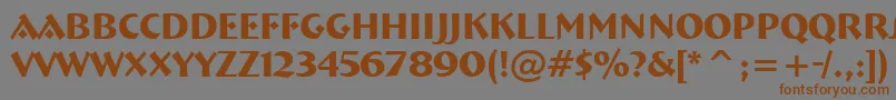 BremenBoldBt Font – Brown Fonts on Gray Background