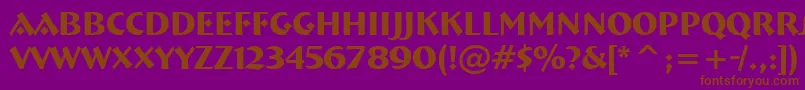 Czcionka BremenBoldBt – brązowe czcionki na fioletowym tle