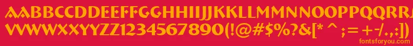 Шрифт BremenBoldBt – оранжевые шрифты на красном фоне