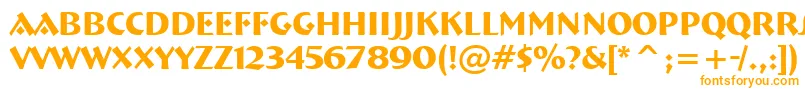 Шрифт BremenBoldBt – оранжевые шрифты на белом фоне