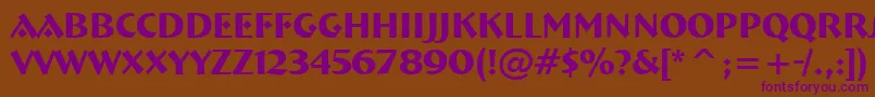 Шрифт BremenBoldBt – фиолетовые шрифты на коричневом фоне