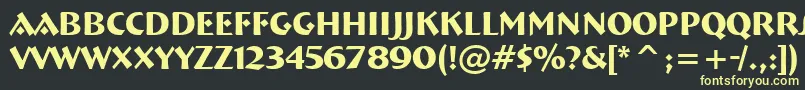 BremenBoldBt Font – Yellow Fonts on Black Background