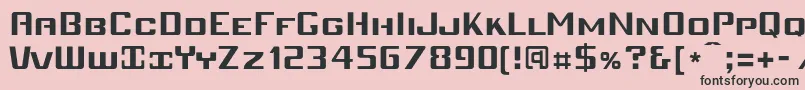 Шрифт Mobiv   – чёрные шрифты на розовом фоне