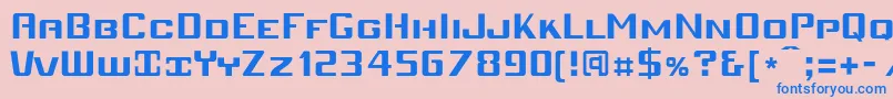 Шрифт Mobiv   – синие шрифты на розовом фоне