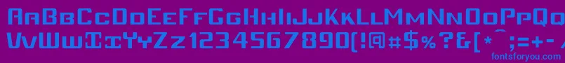 フォントMobiv   – 紫色の背景に青い文字