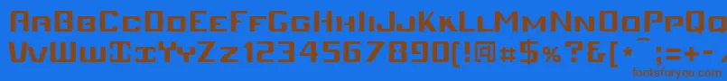 Шрифт Mobiv   – коричневые шрифты на синем фоне