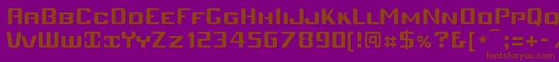 Mobiv  -fontti – ruskeat fontit violetilla taustalla