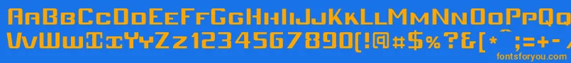 Mobiv   Font – Orange Fonts on Blue Background
