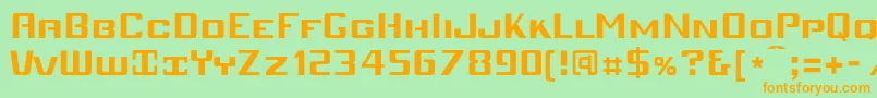 Mobiv   Font – Orange Fonts on Green Background