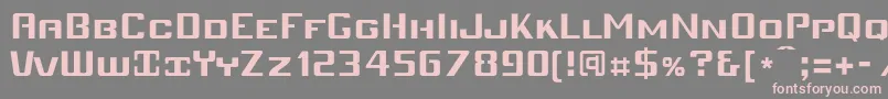 Шрифт Mobiv   – розовые шрифты на сером фоне