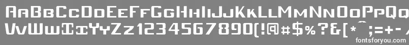 Шрифт Mobiv   – белые шрифты на сером фоне