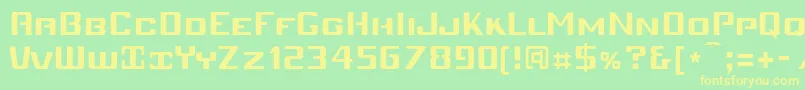 Mobiv   Font – Yellow Fonts on Green Background