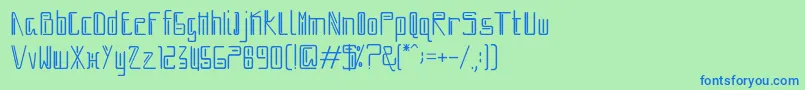 moboto Font – Blue Fonts on Green Background