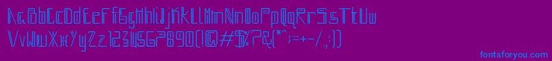 フォントmoboto – 紫色の背景に青い文字