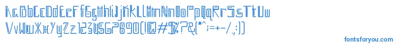 フォントmoboto – 白い背景に青い文字