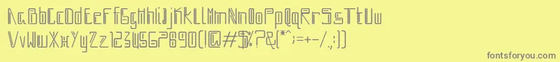 フォントmoboto – 黄色の背景に灰色の文字