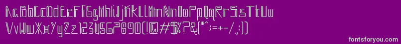 moboto-fontti – vihreät fontit violetilla taustalla