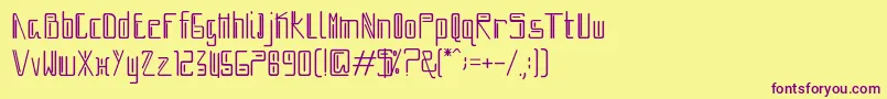 moboto-fontti – violetit fontit keltaisella taustalla