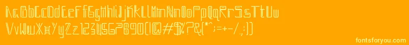 フォントmoboto – オレンジの背景に黄色の文字
