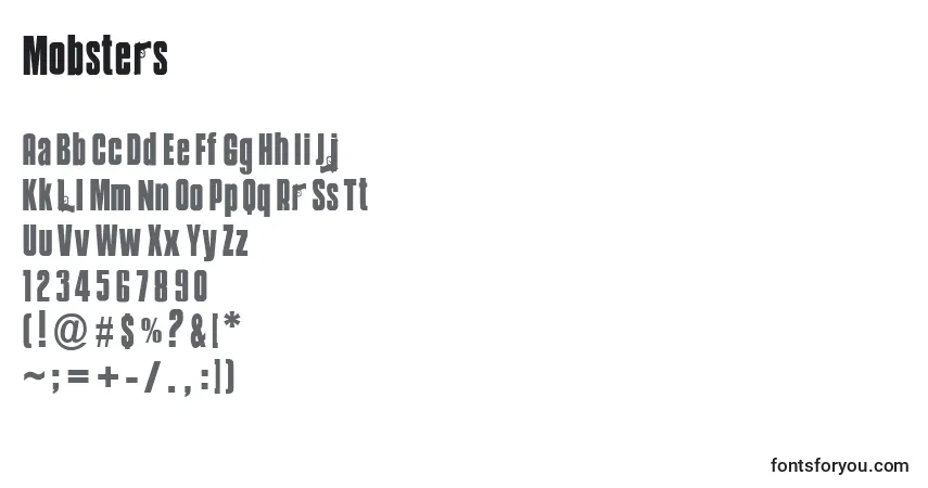 Mobsters (134572)フォント–アルファベット、数字、特殊文字