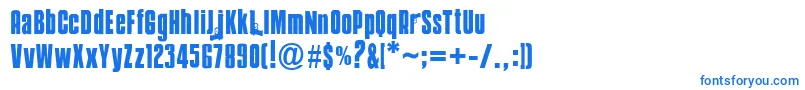 Mobsters Font – Blue Fonts on White Background