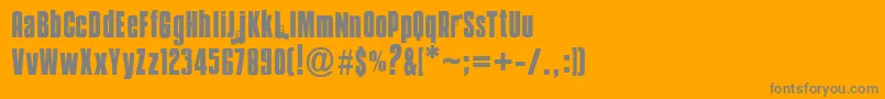 フォントMobsters – オレンジの背景に灰色の文字