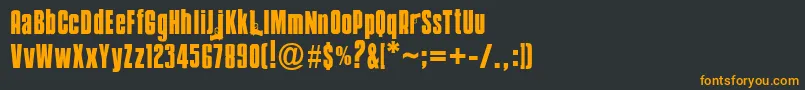 Mobsters Font – Orange Fonts on Black Background