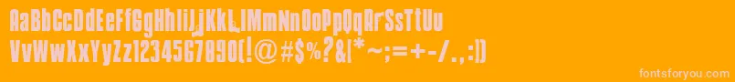 Mobsters Font – Pink Fonts on Orange Background