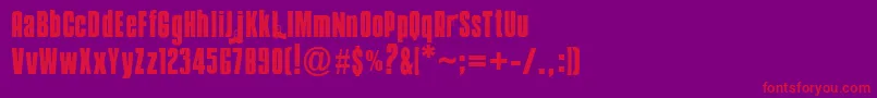 Mobsters Font – Red Fonts on Purple Background