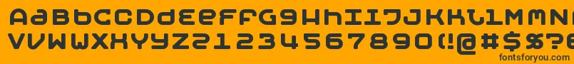 Шрифт MOBYB    – чёрные шрифты на оранжевом фоне