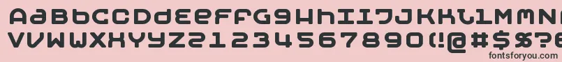MOBYB   -fontti – mustat fontit vaaleanpunaisella taustalla
