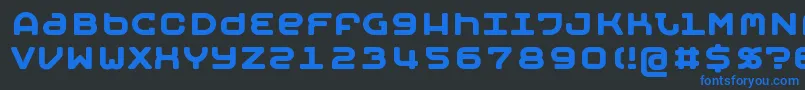 Шрифт MOBYB    – синие шрифты на чёрном фоне
