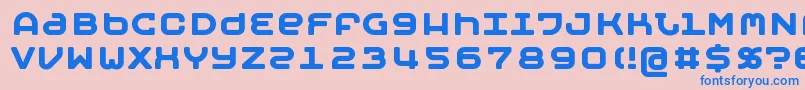 フォントMOBYB    – ピンクの背景に青い文字