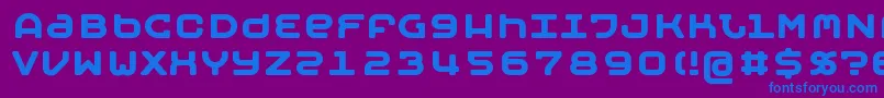 MOBYB   -fontti – siniset fontit violetilla taustalla