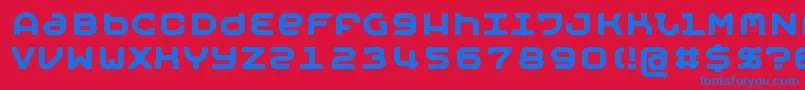 MOBYB   -fontti – siniset fontit punaisella taustalla