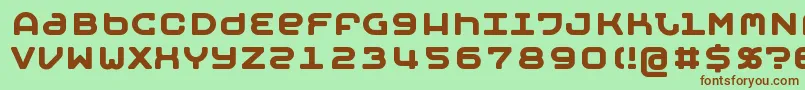 MOBYB   -fontti – ruskeat fontit vihreällä taustalla
