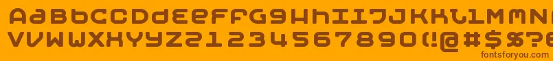 MOBYB    Font – Brown Fonts on Orange Background