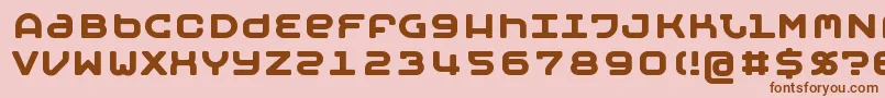 MOBYB   -fontti – ruskeat fontit vaaleanpunaisella taustalla