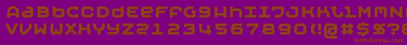 MOBYB   -Schriftart – Braune Schriften auf violettem Hintergrund