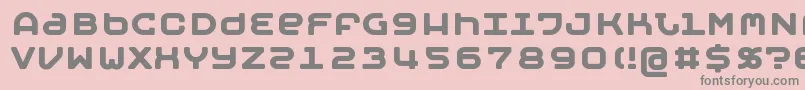 MOBYB   -fontti – harmaat kirjasimet vaaleanpunaisella taustalla