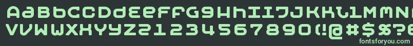 Шрифт MOBYB    – зелёные шрифты на чёрном фоне